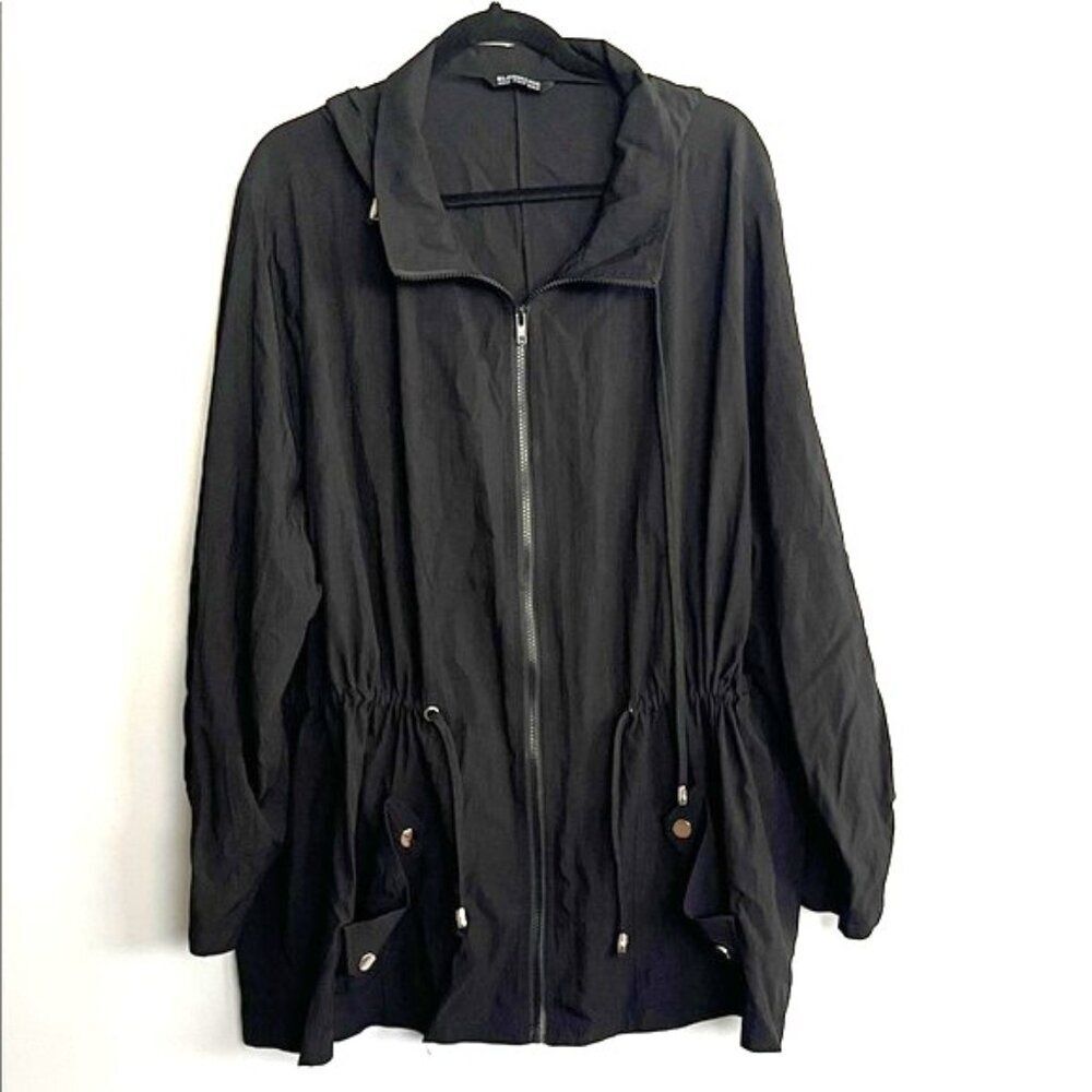 BloomChic Black Utility Jacket with Hood- Size 22-24